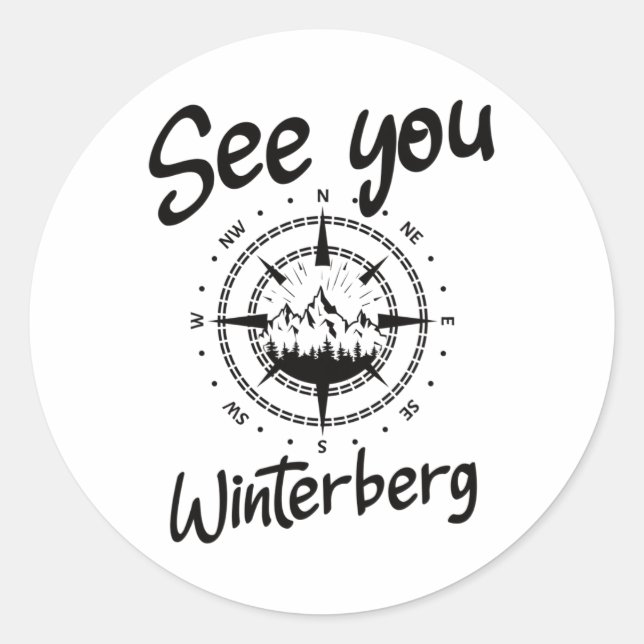Sticker Rond Voir Vous Randonnée Winterberg Allemagne Vacances  (Devant)