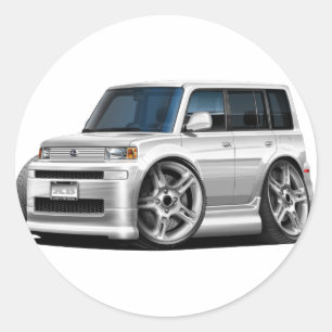 Sticker Rond Voiture blanche Scion XB