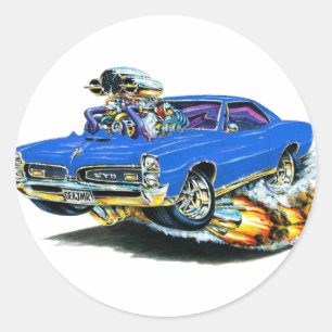 Sticker Rond Voiture Bleue GTO 1966-67