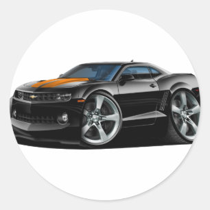 Sticker Rond Voiture Camaro Black-Orange 2010-12