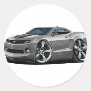 Sticker Rond Voiture Camaro Gris-Noir 2010-12