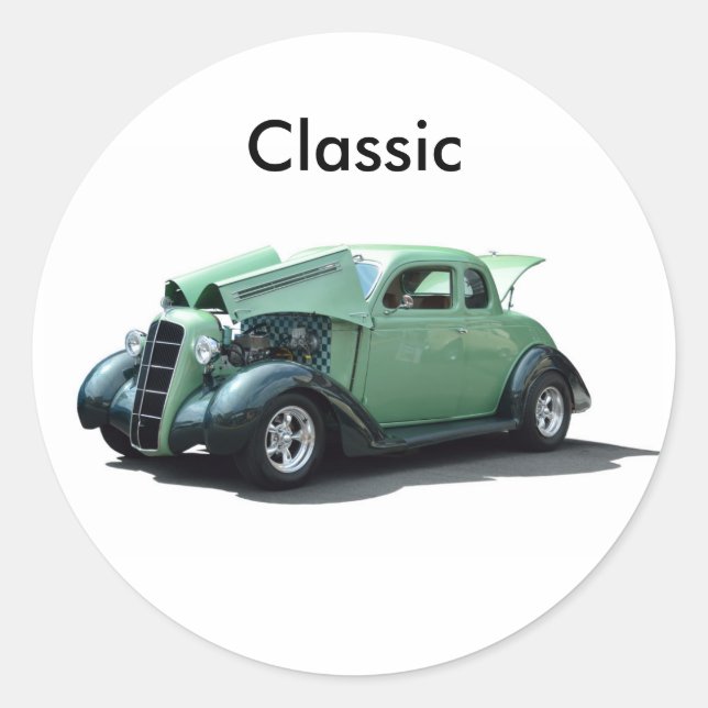 Sticker Rond Voiture classique (Devant)