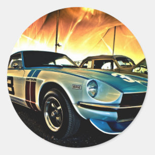 Sticker Rond Voiture de course de Datsun Z