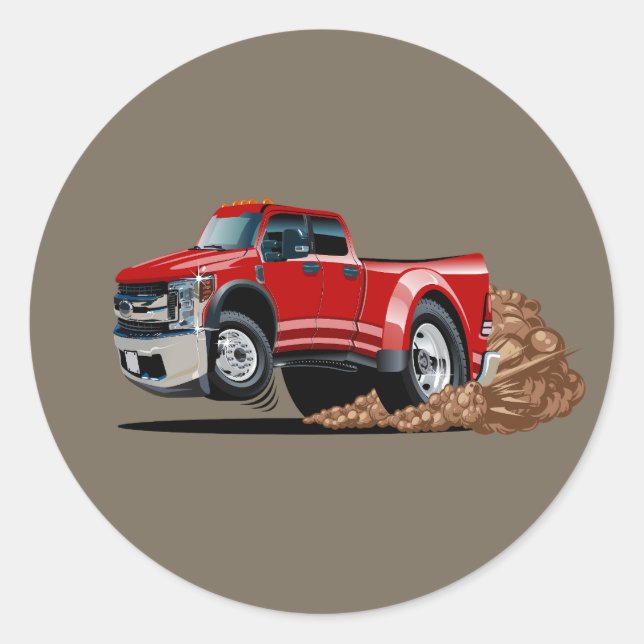 Sticker Rond Voiture de dessin animé (Devant)