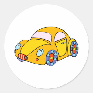 Sticker Rond Voiture de jouets