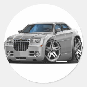 Sticker Rond Voiture en argent Chrysler 300