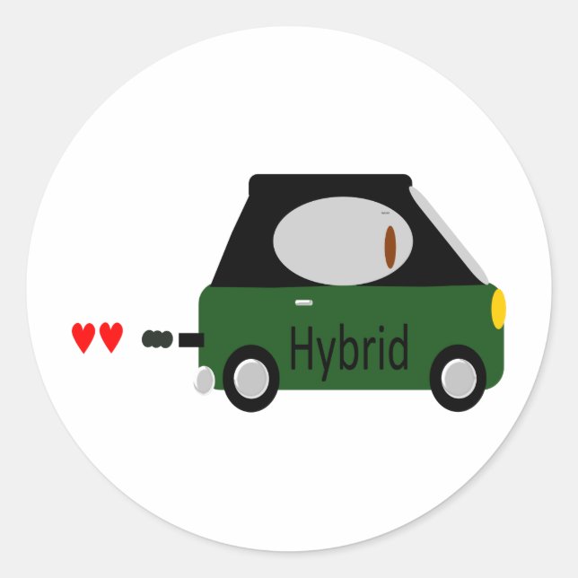Sticker Rond Voiture hybride (Devant)