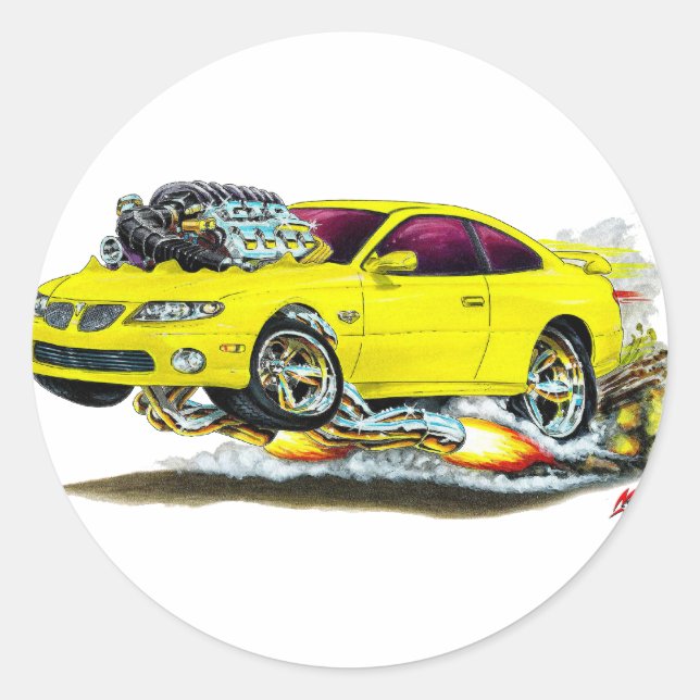 Sticker Rond Voiture Jaune GTO 2004-06 (Devant)