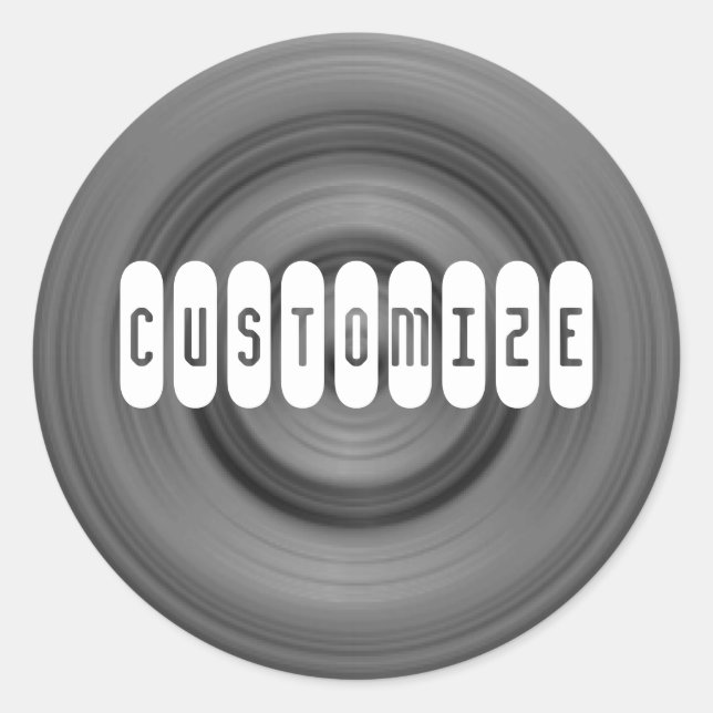 Sticker Rond Voiture rapide - Modèle (Devant)