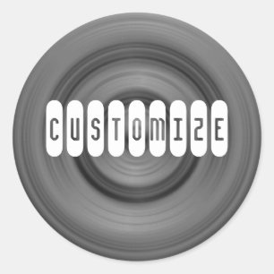 Sticker Rond Voiture rapide - Modèle