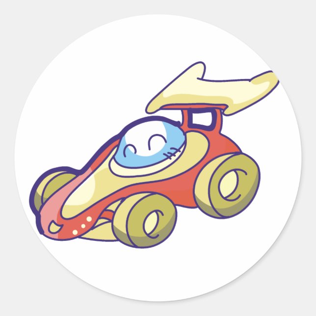 Sticker Rond Voiture Red Race (Devant)