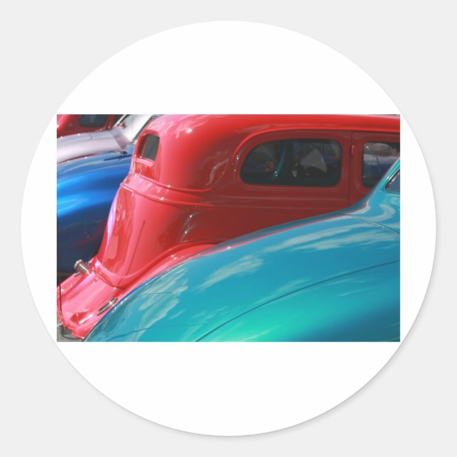 Sticker Rond Voitures classiques (Devant)