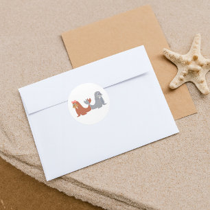 Sticker Rond Voix adorables pour hommes et femmes