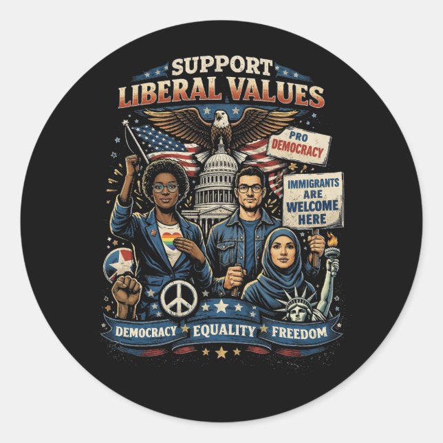 Sticker Rond Voix de la Liberté (Devant)