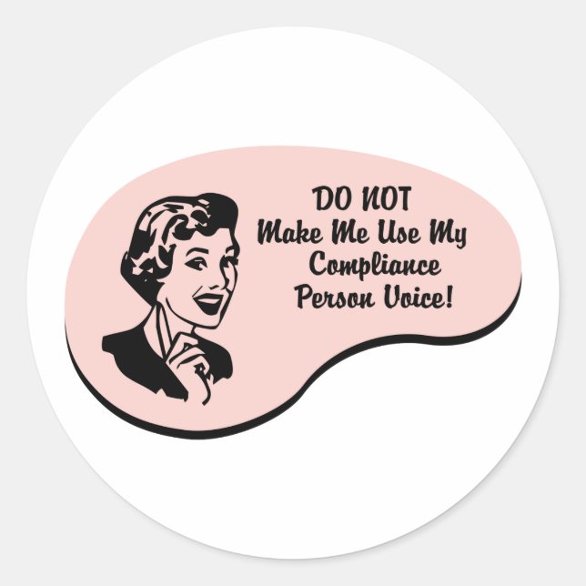 Sticker Rond Voix de la personne chargée de la conformité (Devant)