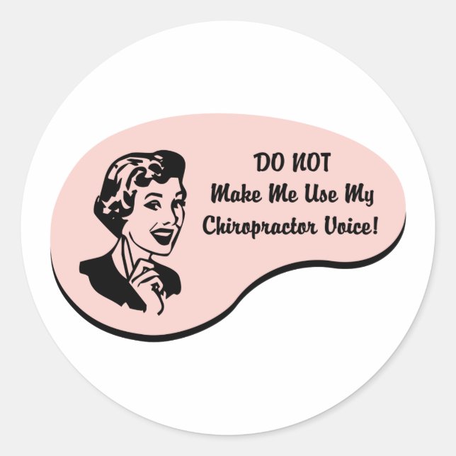 Sticker Rond Voix du chiropraticien (Devant)