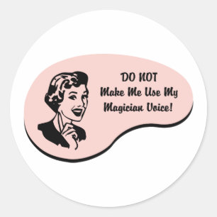 Sticker Rond Voix du magicien