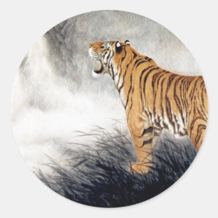 Sticker Rond Voix du tigre