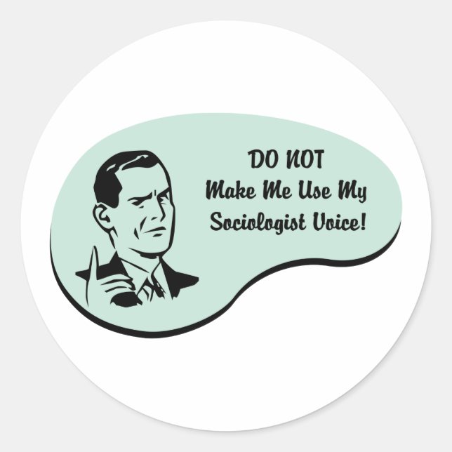 Sticker Rond Voix sociologue (Devant)