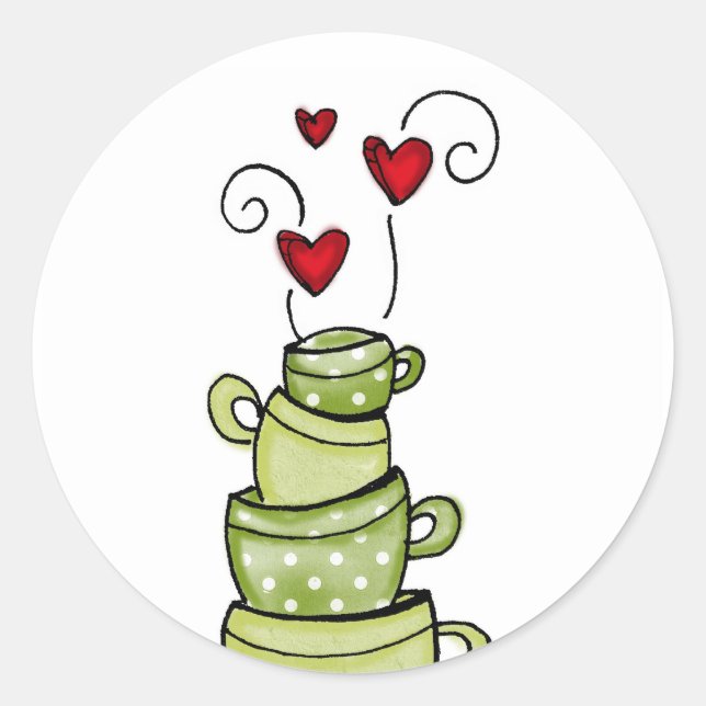 Sticker Rond vol25- empilé à la perfection (Devant)
