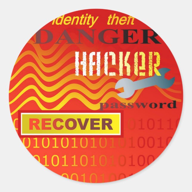 Sticker Rond Vol d'identité (Devant)