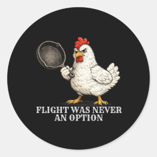 Sticker Rond Vol en avion n'a jamais été une option drôle de po