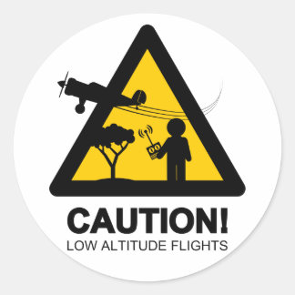Sticker Rond Vol en basse altitude