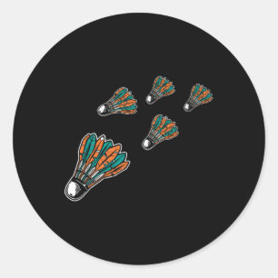 Sticker Rond Volant coloré de badminton pour moi joueur de badm
