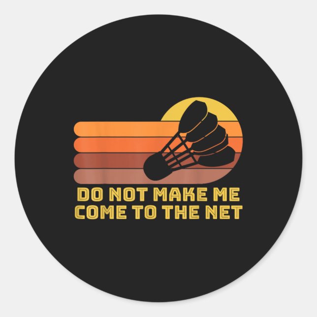 Sticker Rond Volant de badminton (Devant)