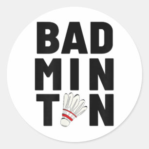 Sticker Rond Volant de badminton