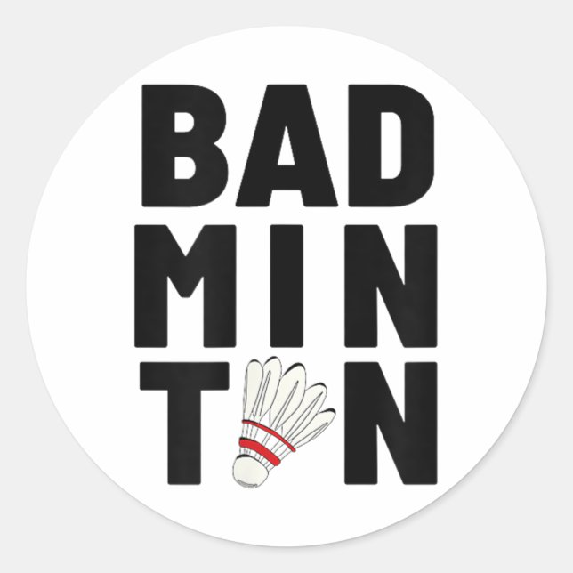 Sticker Rond Volant de badminton (Devant)