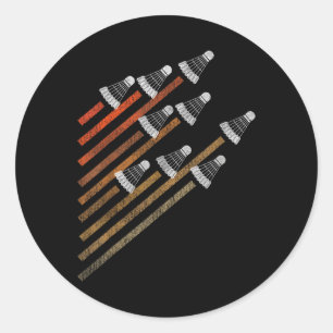 Sticker Rond Volant de badminton