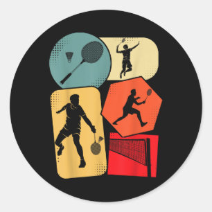 Sticker Rond Volant de badminton enfants garçons jeunesse homme