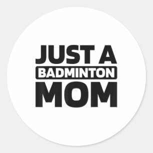 Sticker Rond Volant de badminton - Raquette Court Juste Un Badm