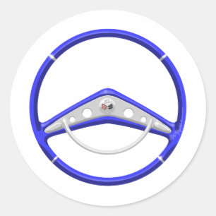 Sticker Rond Volant de Chevrolet de 1959 bleus
