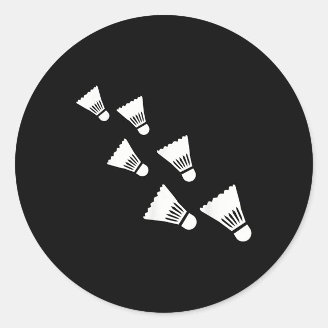 Sticker Rond Volants de badminton (Devant)