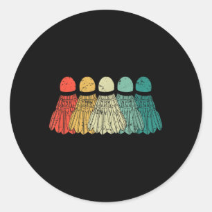 Sticker Rond Volants de Badminton Jeu de Match Raquette Balle R