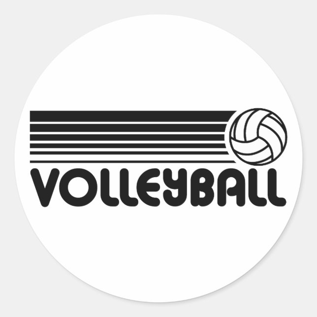 Sticker Rond Volley-ball (Devant)