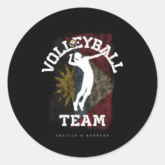 Sticker Rond Volley-ball Antigua-et-Barbuda