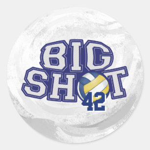 Sticker Rond Volley-ball Big Shot