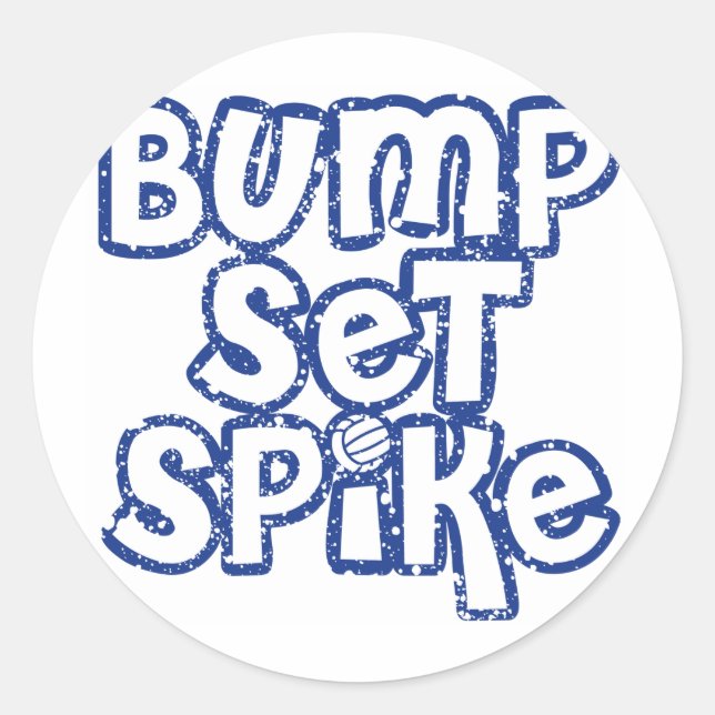 Sticker Rond Volley-ball bleu Silla (Devant)