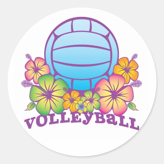 Sticker Rond Volley-ball de Blossom Beach (Devant)