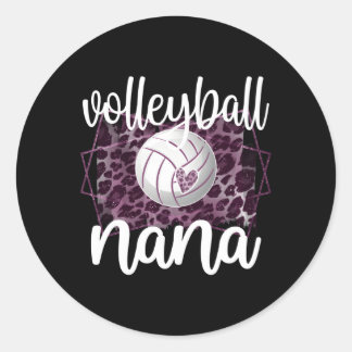Sticker Rond Volley-Ball Nana Grand-Mère Du Joueur De Volley-Ba