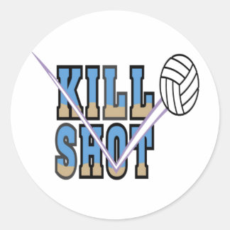 Sticker Rond Volley-ball : Tuer