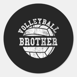 Sticker Rond Volleyball Brother Pour Hommes Et Enfants
