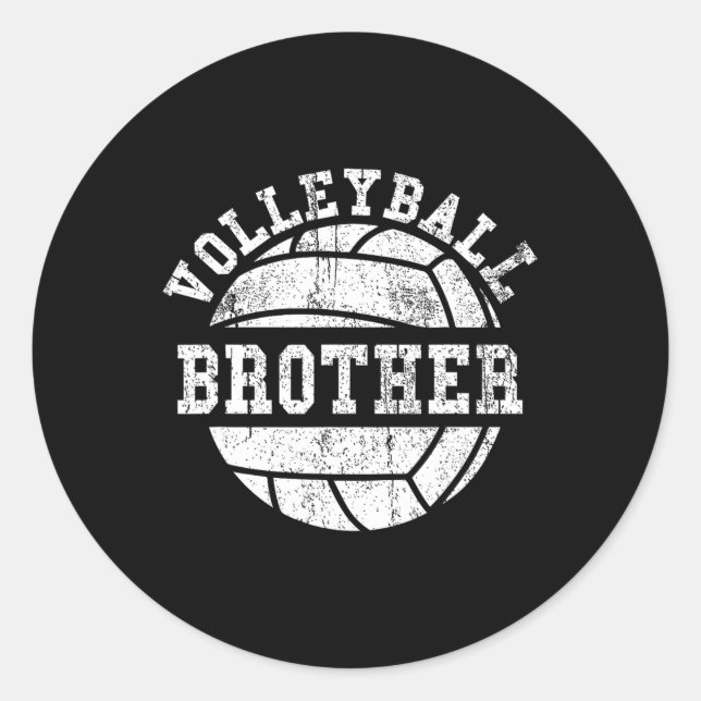 Sticker Rond Volleyball Brother Pour Hommes Et Enfants (Devant)