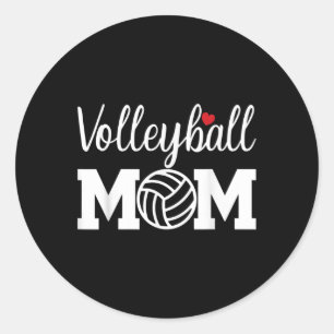 Sticker Rond Volleyball Maman mignonne Maman Vie Volleyball Jou