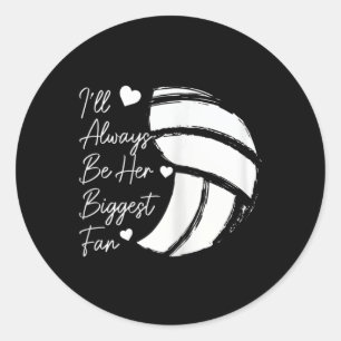 Sticker Rond Volleyball Maman Sa Plus Grande Fan Volleyball Fil