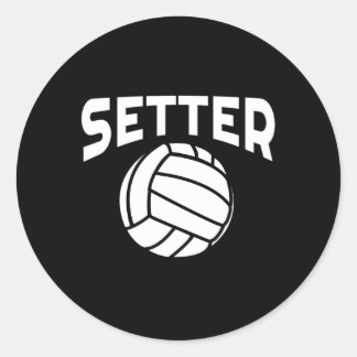 Sticker Rond Volleyball Setter Volleyball Avec Discours