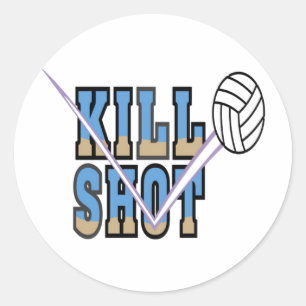 Sticker Rond Volleyball : Tir de mise à mort